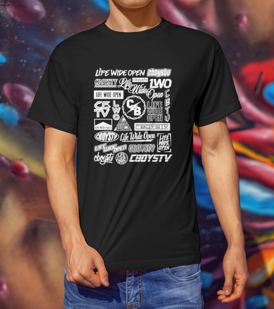 Cbysotv Life Wide Open Cboystv CB Chain Life Wide Open CB TV T-Shirt