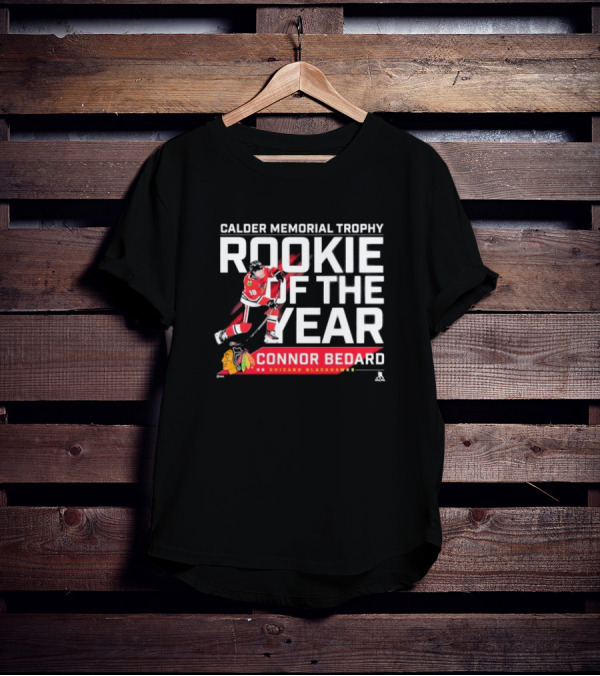 Connor Bedard Calder Memorial Trophy Rookie Of The Year 98 Chicago Blackhawks T-Shirt
