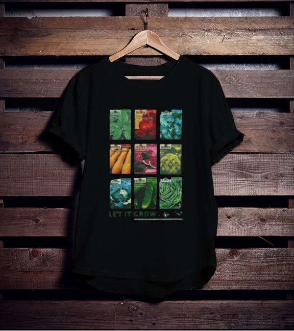 Let It Grow Veggie Seed Packets Garden Rage On T-Shirt