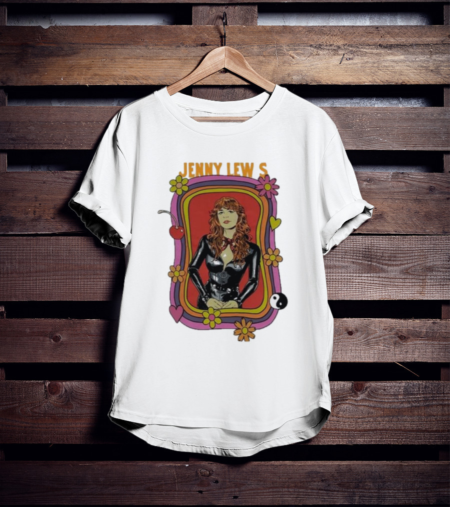 Jenny Lewis Retro Psychedelic Artwork Flowers Yin Yang T-Shirt