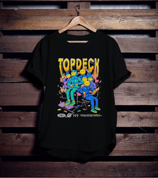 TOPDECK Smiley Squad Vibrant Characters With Musical Vibes T-Shirt