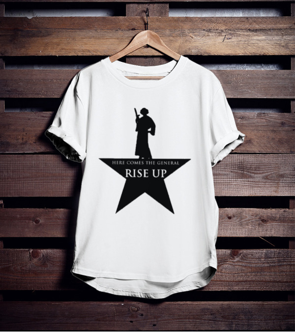 Here Comes The General Rise Up Hamilton Star T-Shirt