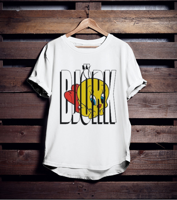 Lxix Apparel Tweety Bjork Bold Cartoon Contrast T-Shirt