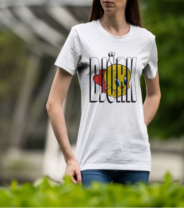 Lxix Apparel Tweety Bjork Bold Cartoon Contrast T-Shirt