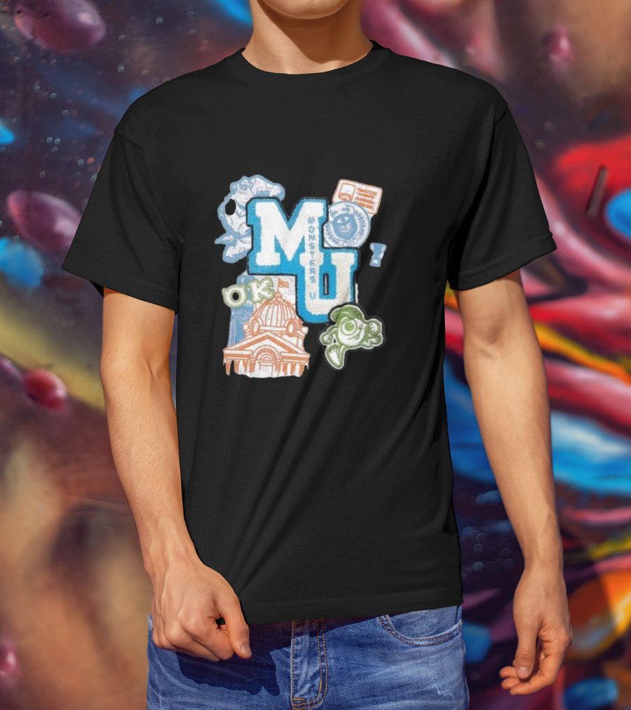 MU Monsters University Disney OK Patch T-Shirt
