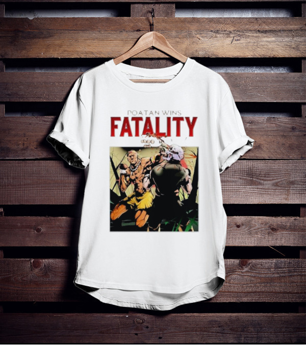 Poatan Wins Fatality Comic Style Fight Scene T-Shirt
