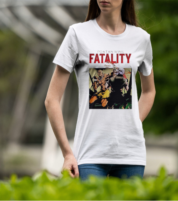 Poatan Wins Fatality Comic Style Fight Scene T-Shirt