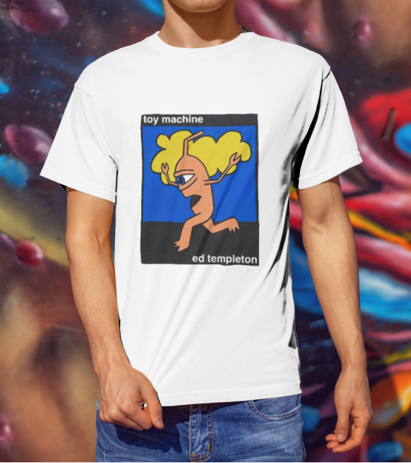 Toy Machine Ed Templeton Cartoon Character With Yellow Hair And One Eye T-Shirt