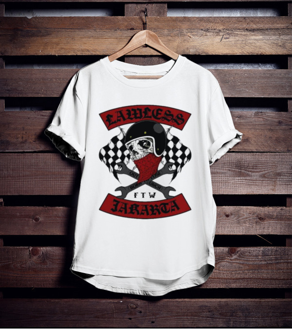Lawless Jakarta FTW Outlaw Bones Punch Road Skull T-Shirt