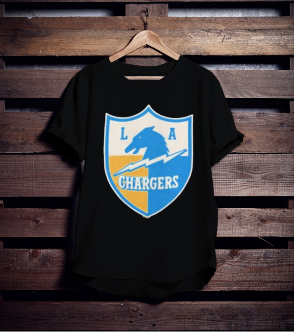 Los Angeles Chargers 1961 Vintage Logo Shield With Horse And Bolt T-Shirt
