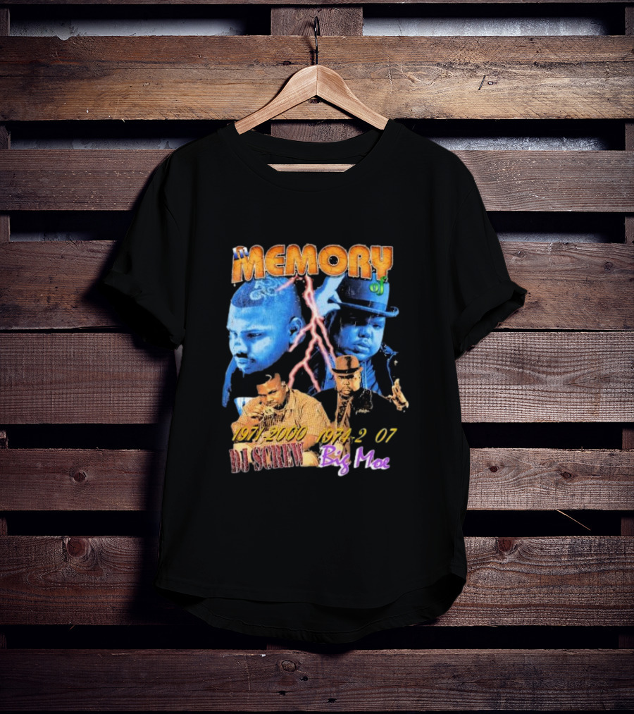 Memory 1971 2000 Dj Screw 1974 2007 Big Moe T-Shirt