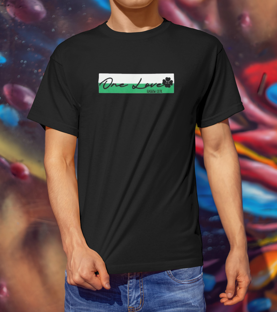 One Love Glasgow Celtic Shamrock T-Shirt
