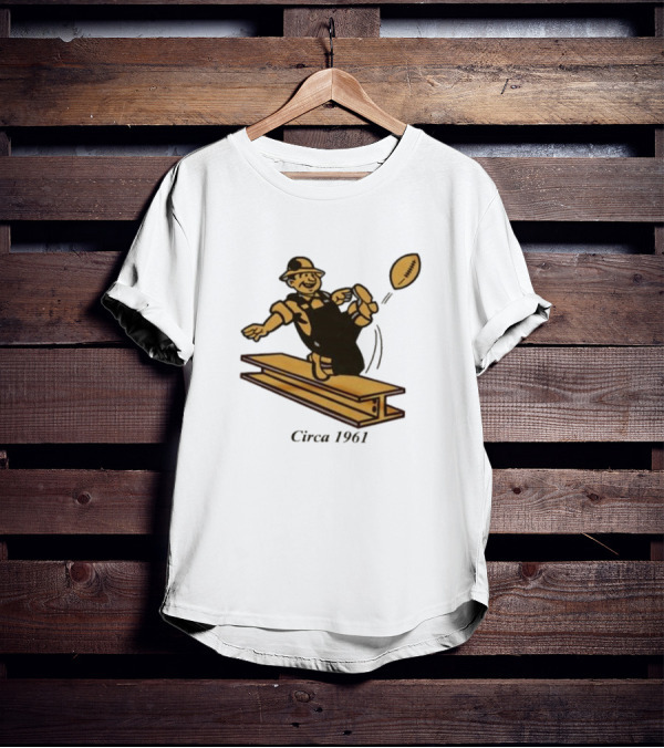 Pittsburgh Steelers Circa 1961 Football Kick Ironworker T-Shirt