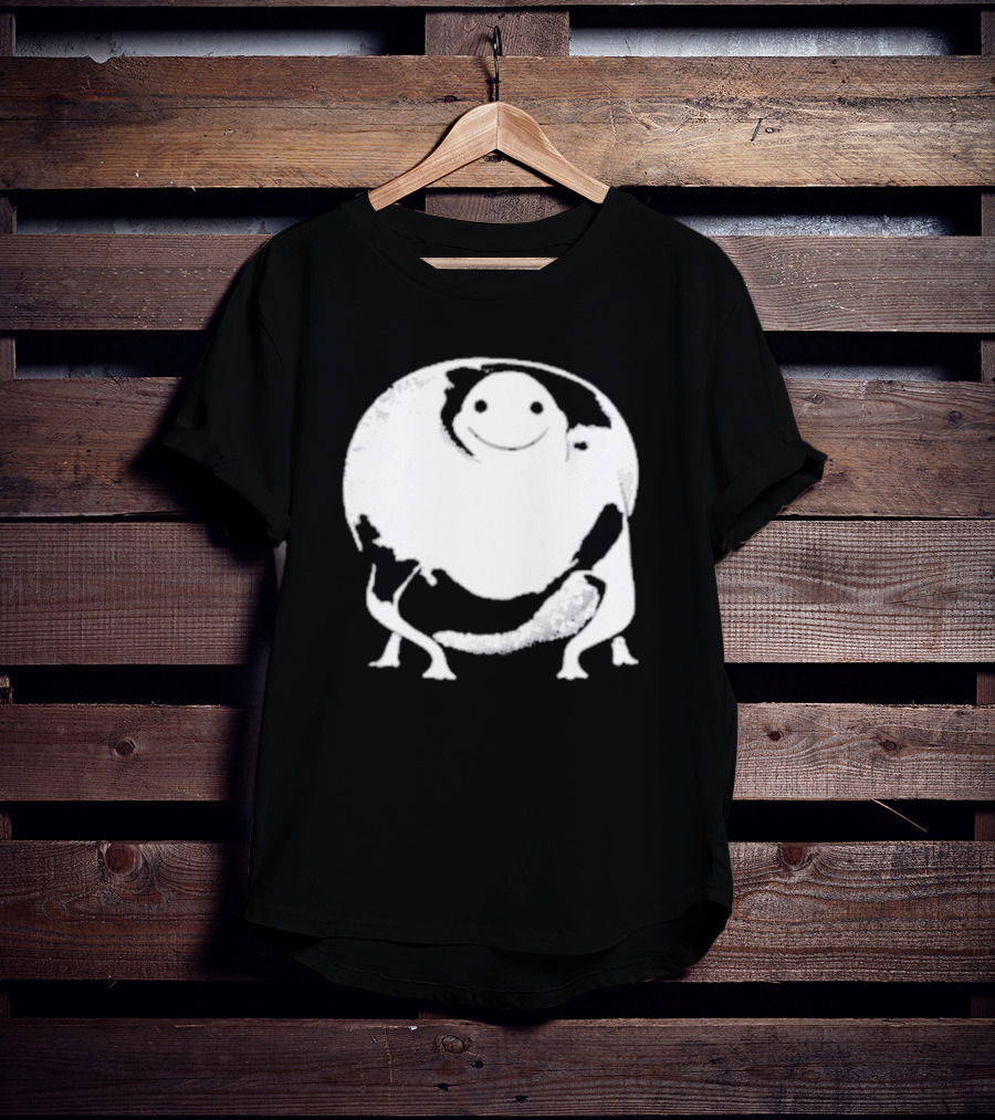 Marble City Pizza Cow Happy Black And White Smiling Cow T-Shirt