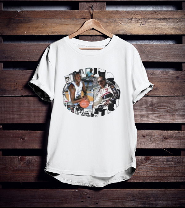 Marino Infantry Dale Earnhardt And Michael Jordan Crossover Sports Legends Collage T-Shirt