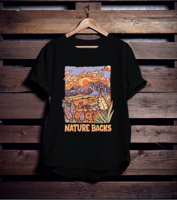 Nature Backs Vibrant Canyon At Sunset T-Shirt