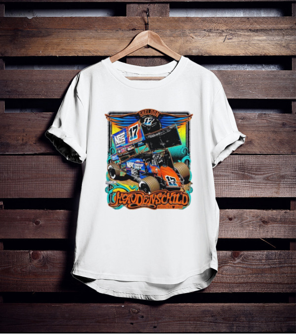 Sheldon Haudenschild NOS Energy Drink 17 Wooster Ohio Classic Ink Racing T-Shirt