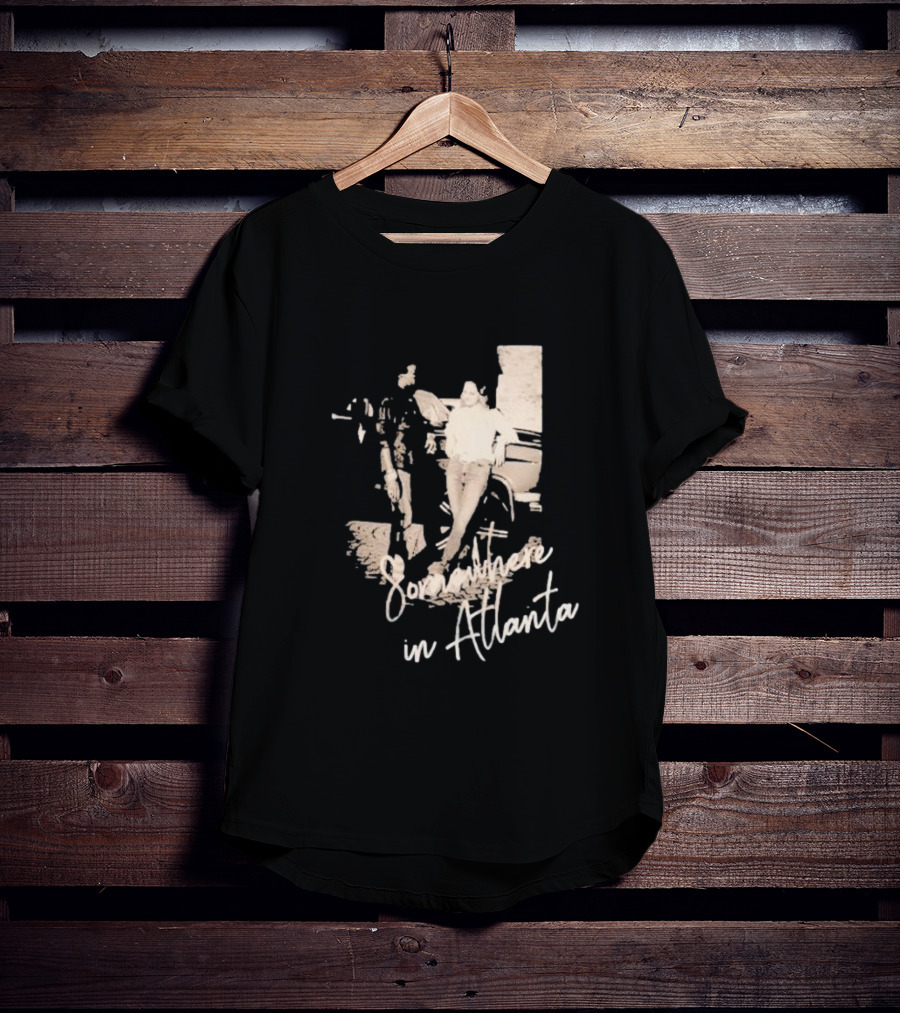 Somewhere In Atlanta Retro Car Scene T-Shirt