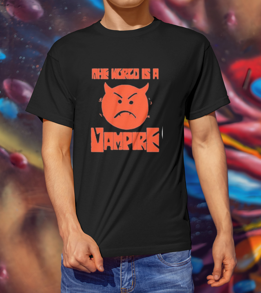 The World Is A Vampire Angry Red Devil Face T-Shirt