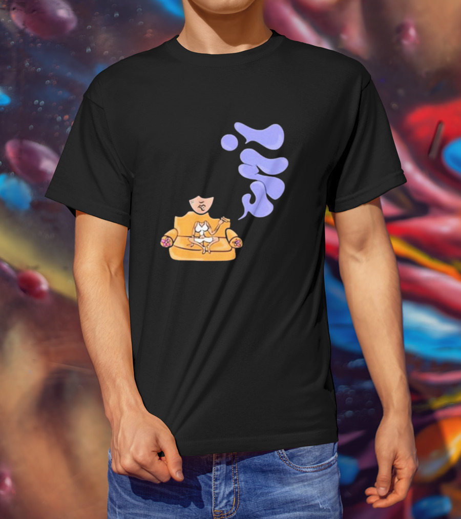 Umi Sitting On Couch With Whoisumi Stylized Smoke T-Shirt