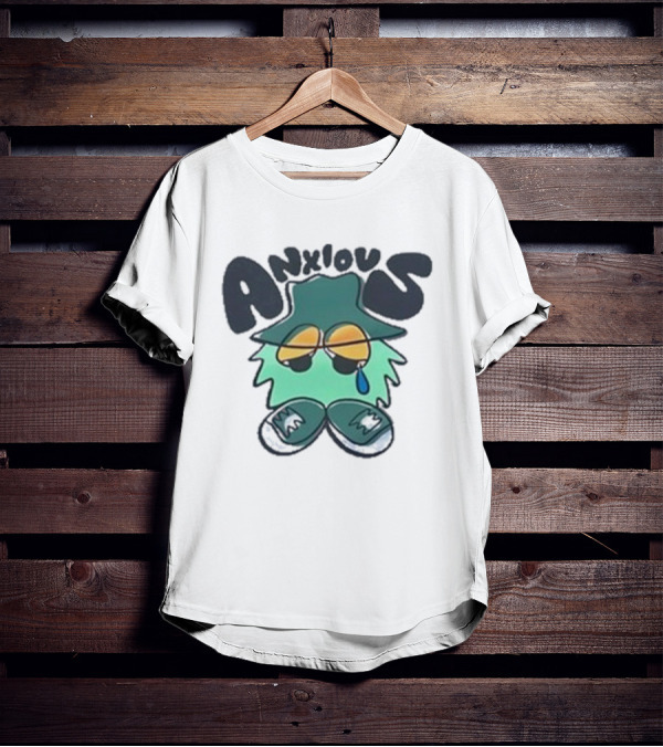 Anxious Tearful Character With Sunglasses And Hat T-Shirt