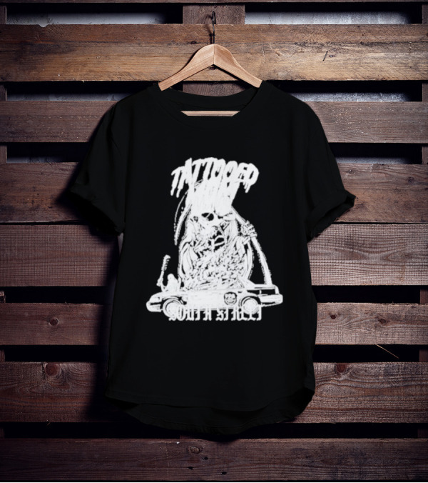 Tattooed Mom South Street Skeleton Car T-Shirt