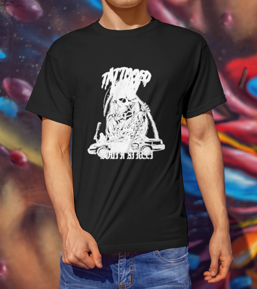 Tattooed Mom South Street Skeleton Car T-Shirt