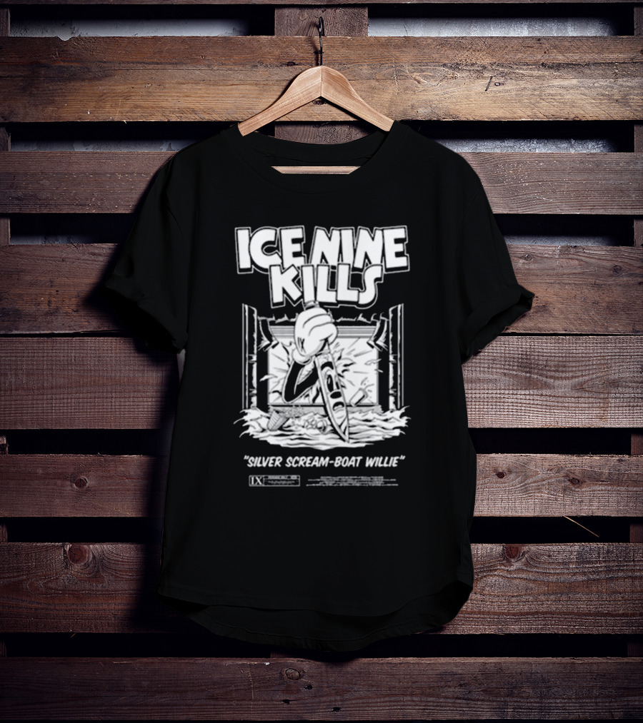 ICE NINE KILLS Silver Scream-Boat Willie IX Merchandise T-Shirt