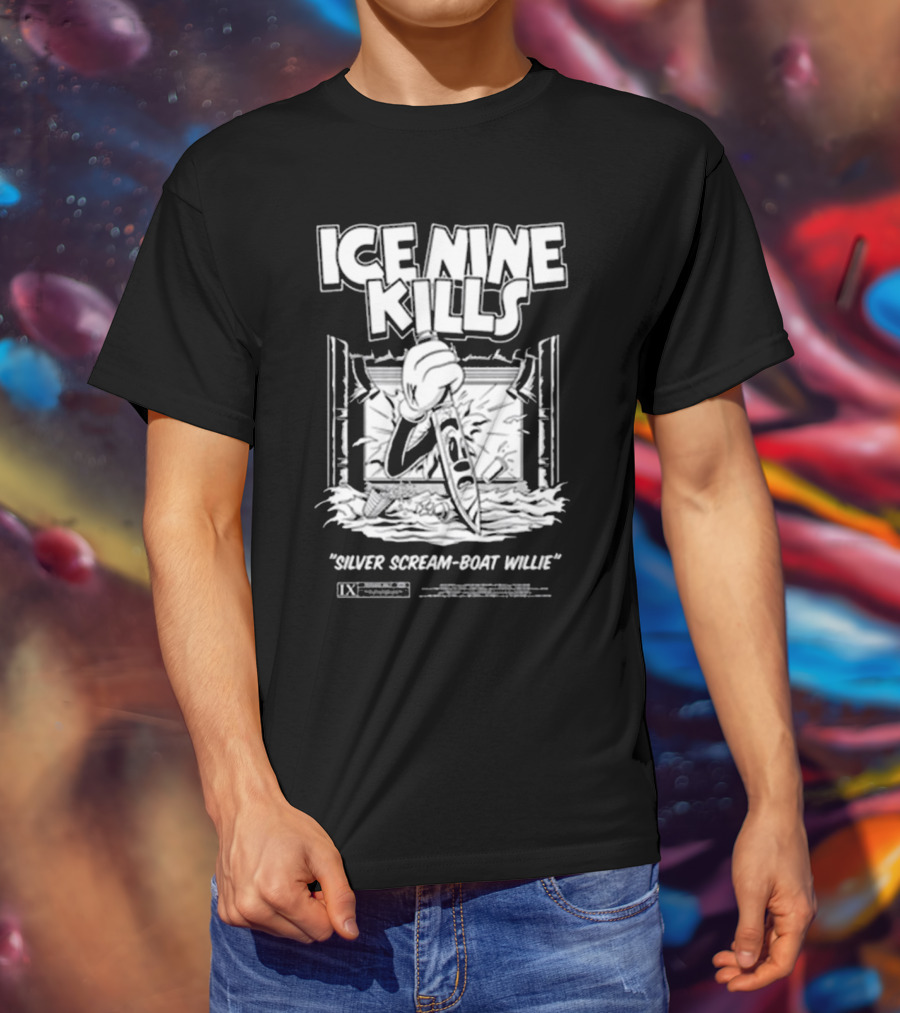 ICE NINE KILLS Silver Scream-Boat Willie IX Merchandise T-Shirt