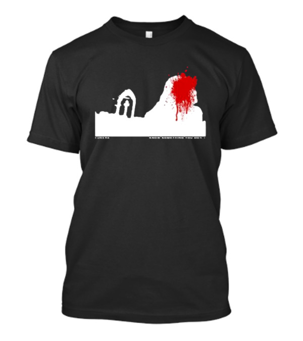 Siqaeda Funeral I Know Something You Don’t Red Splatter Archway Scene T-Shirt