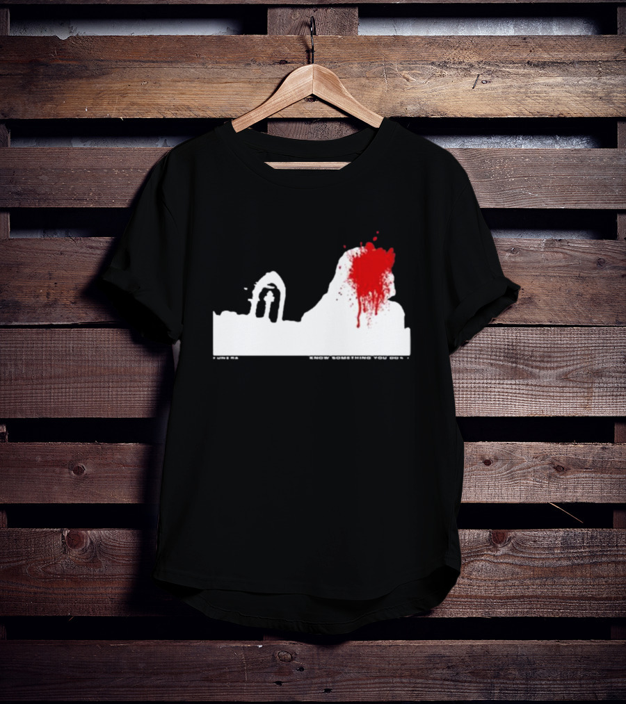 Siqaeda Funeral I Know Something You Don’t Red Splatter Archway Scene T-Shirt