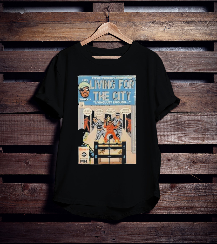 1973 Stevie Wonder's Innervision Living For The City Track 3 Comic T-Shirt