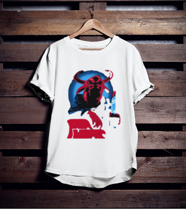 Papa Meat Cyber Bully Cow With Knife Dark Humor T-Shirt