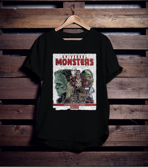 Universal Monsters Illustrated By Alan Robert Coloring Book T-Shirt
