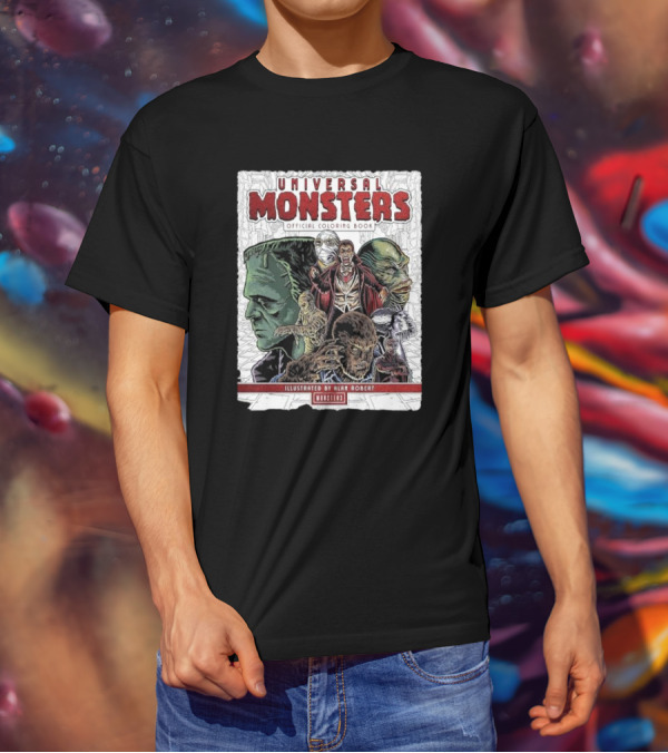 Universal Monsters Illustrated By Alan Robert Coloring Book T-Shirt