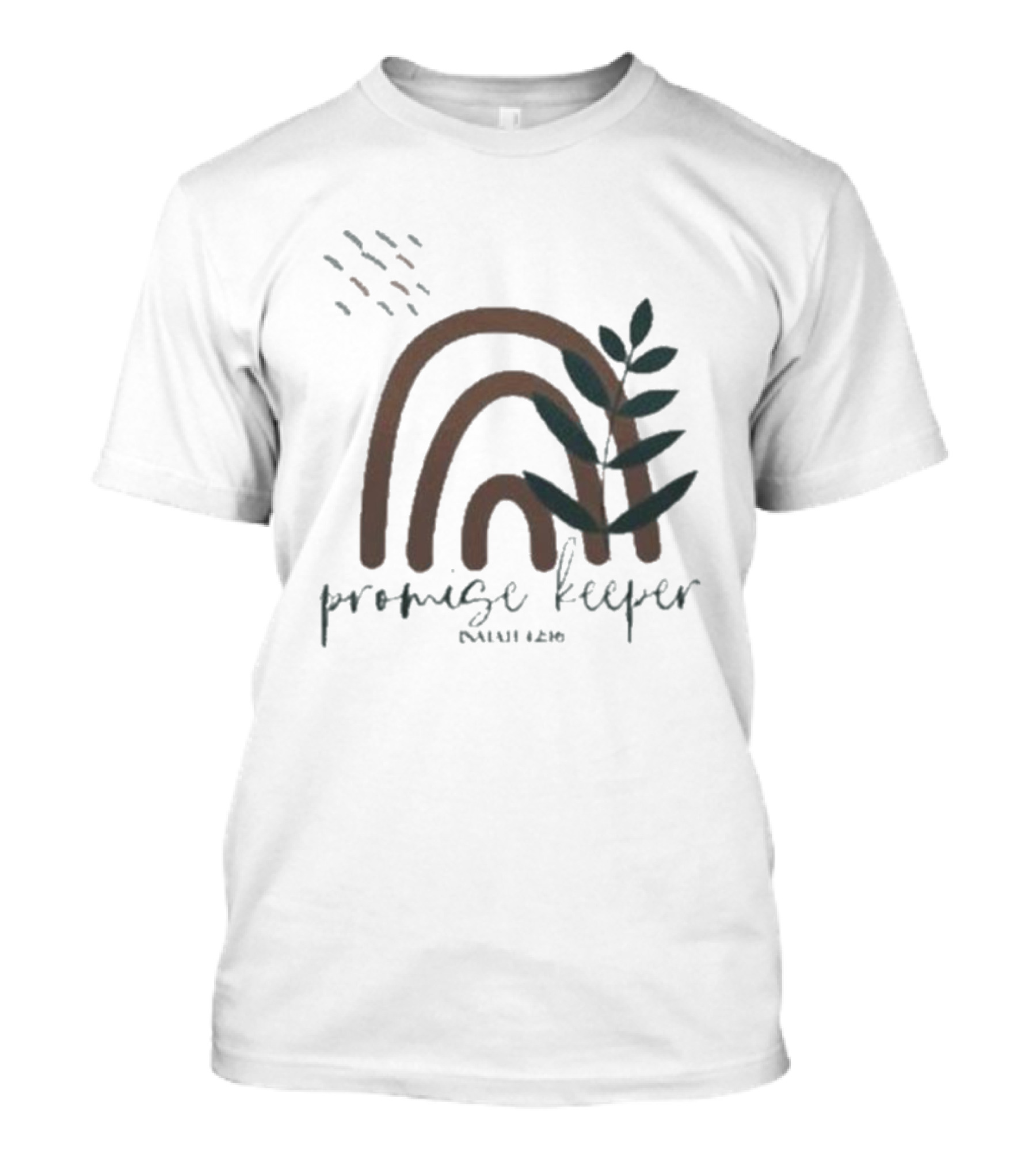 Promise Keeper Isaiah 42 16 Rainbow And Leaves T-Shirt