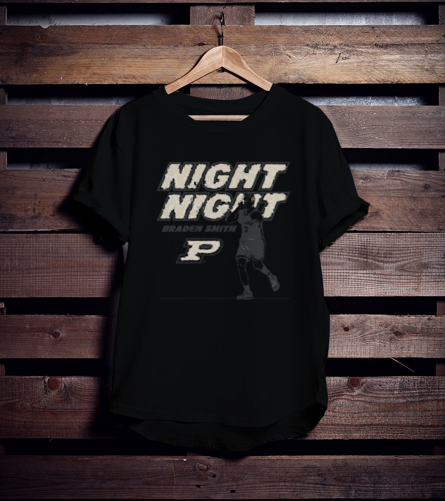 Purdue Basketball Night Night Braden Smith T-Shirt