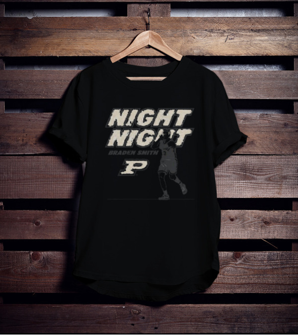 Purdue Basketball Night Night Braden Smith T-Shirt
