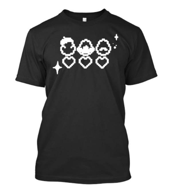 Qsmp Store Qsmp Origina Egg Pixel Hearts Trio T-Shirt