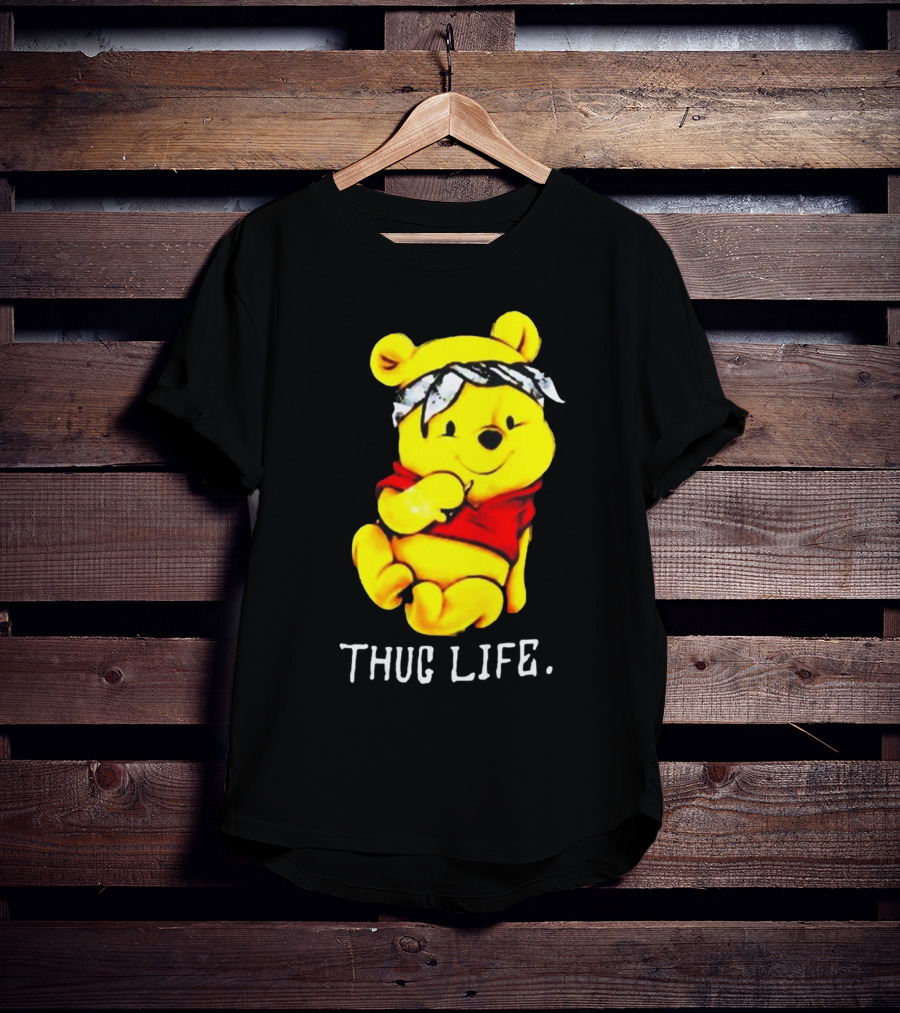 Rare Winnie The Pooh Thug Life Bandana T-Shirt
