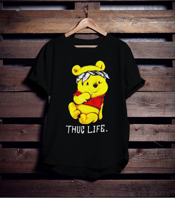 Rare Winnie The Pooh Thug Life Bandana T-Shirt