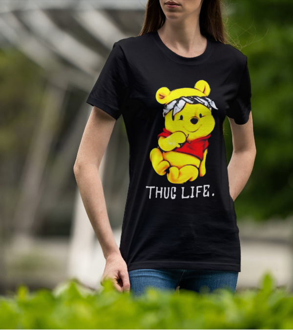 Rare Winnie The Pooh Thug Life Bandana T-Shirt