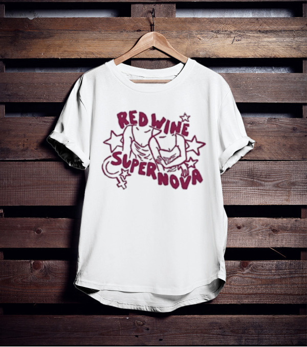Red Wine Supernova Stars And Astrological Symbols T-Shirt