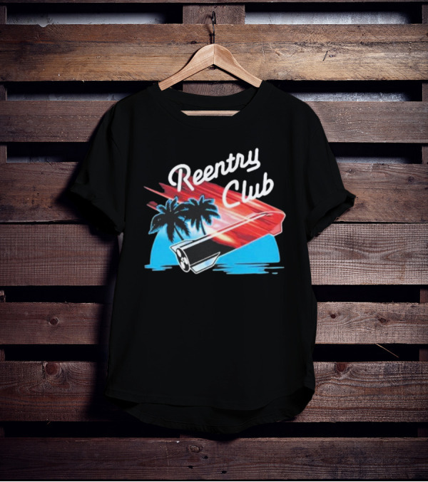 Reentry Club NFS Palm Tree Retro Space Capsule Vibrant T-Shirt
