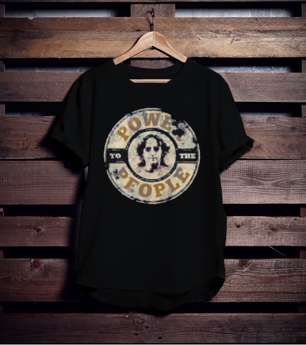 Power To The People Iconic Signature Vintage Style Round T-Shirt