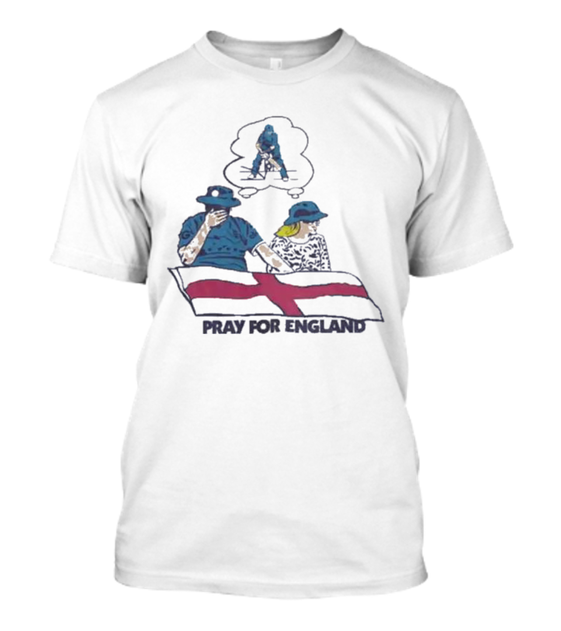 Pray For England Cricket Flag St George's Cross Fan Support T-Shirt