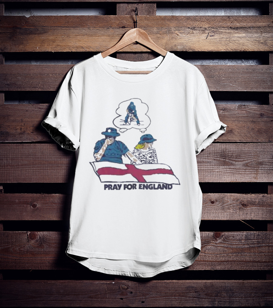 Pray For England Cricket Flag St George's Cross Fan Support T-Shirt