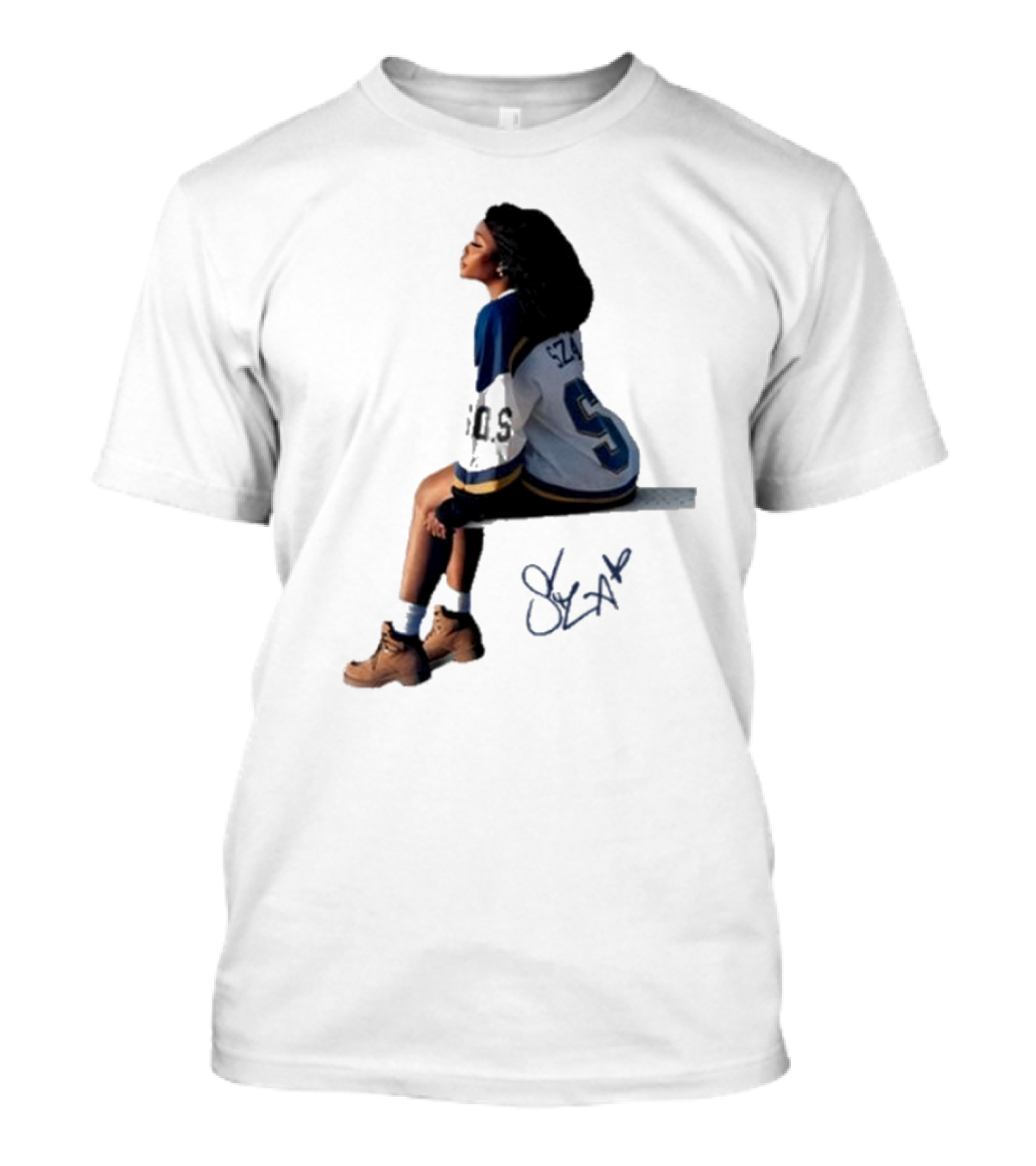 Sza Sos Signature Number 5 Sports T-Shirt