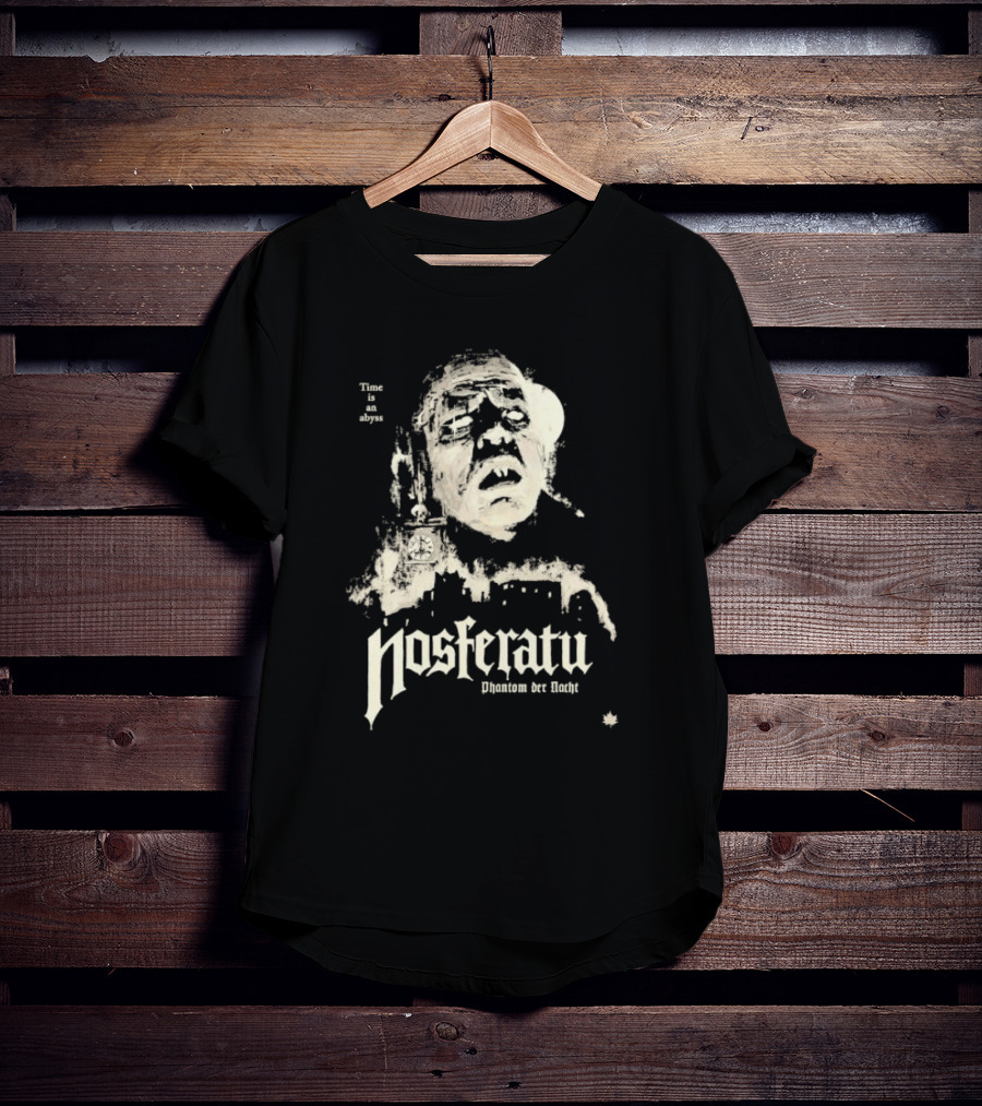 Time Is An Abyss Nosferatu Phantom Der Nacht Black And White Horror T-Shirt