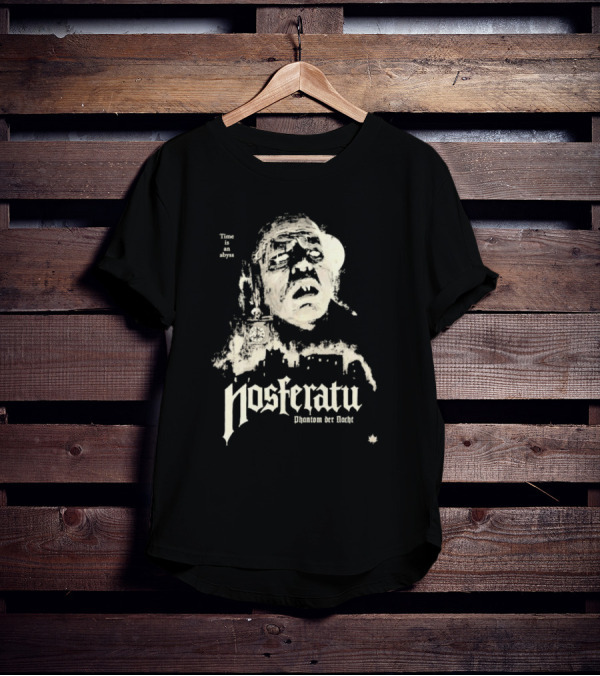 Time Is An Abyss Nosferatu Phantom Der Nacht Black And White Horror T-Shirt